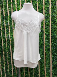 Lace Trim Satin Cami