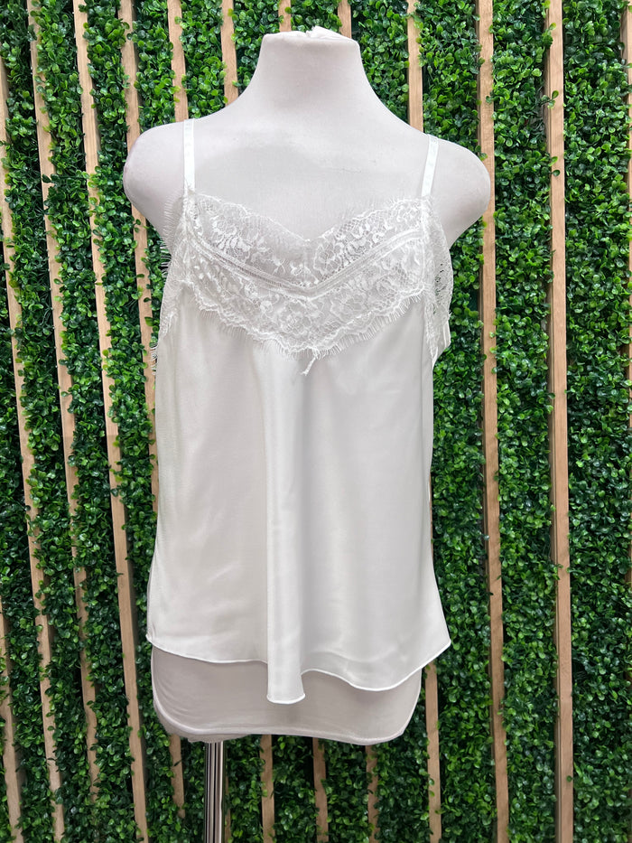 Lace Trim Satin Cami