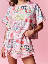 Pink Romantic Bistro Short Skort Set