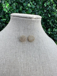 Stone Pave Stud Earrings