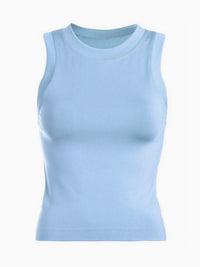 High Neck Sleeveless Basic Cami