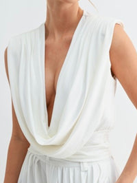 Beautiful Drape Front Fitted Blouse