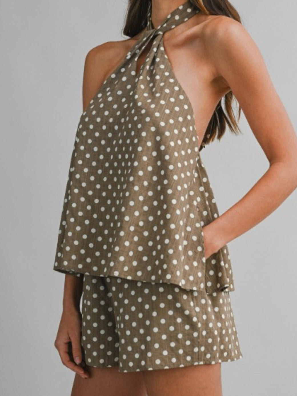Brown Polka Dot Short Pant