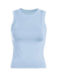 High Neck Sleeveless Basic Cami