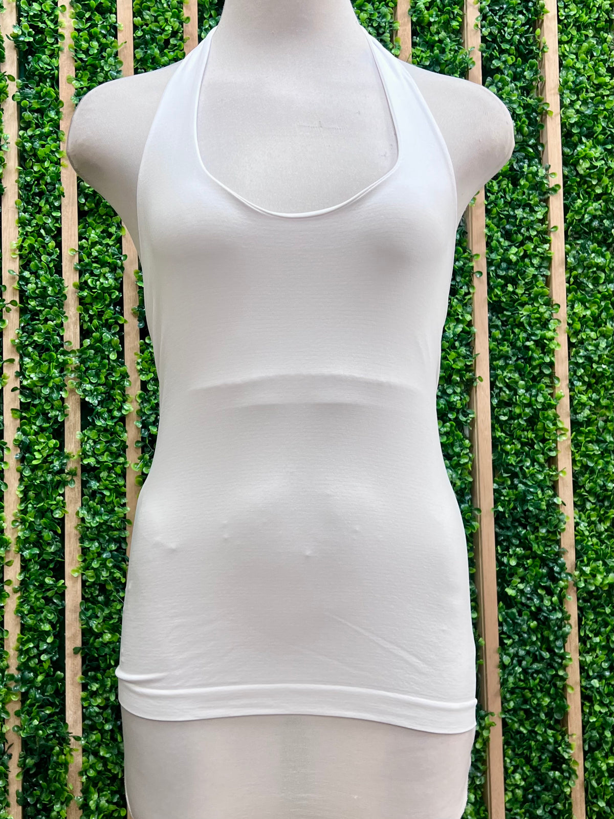 Halter Neck Fitted Basic Tank Top