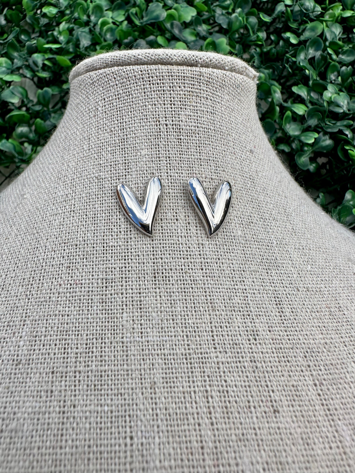 Silver Heart Stud