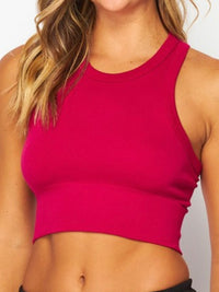 High Neck Racerback Crop Basic