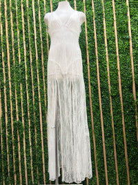 Lace V Neck Bodysuit Dress