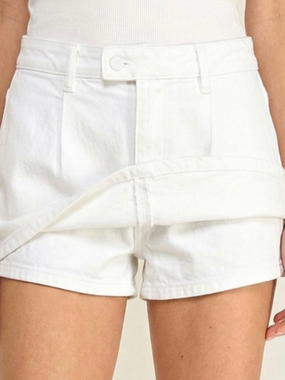 White Denim Mini Skort