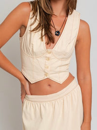 Cream Vest Top