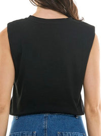 Crystal Shoulders Muscle Tee