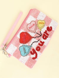You Are Loved Beaded Small Bag