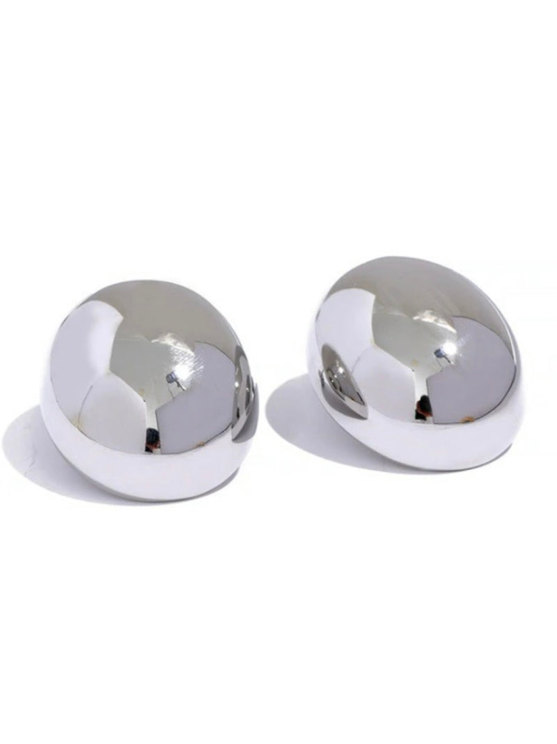 Large Oval Stud Earring