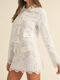 Beautiful Off White Scallop Lace Skirt