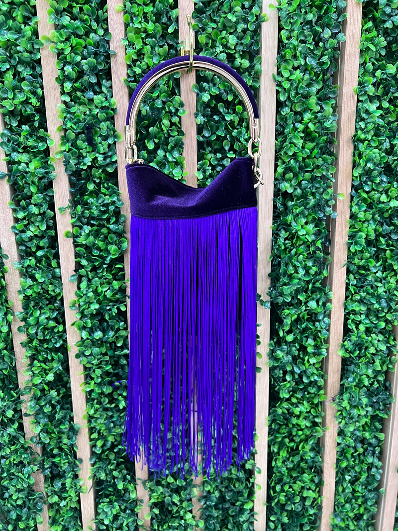Exquisite Velvet Fringe Bombonier Bag