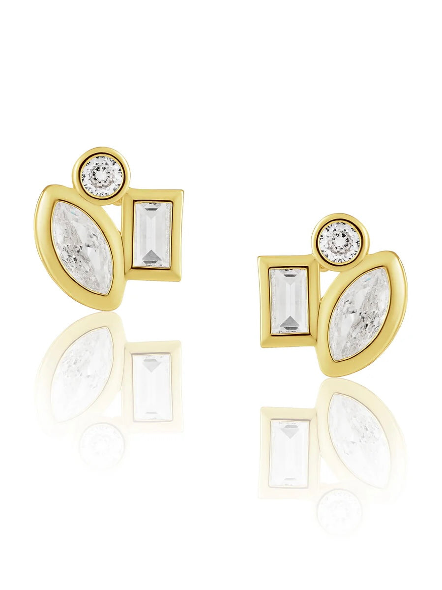 SJ Multi Shape Crystal Studs