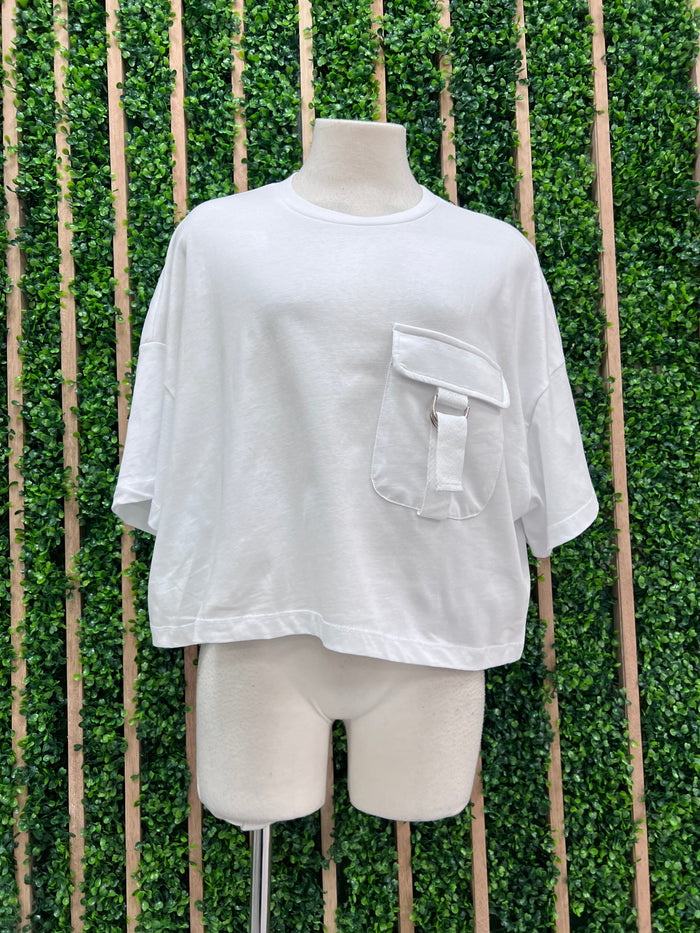 Pocket Detail Oversized T Shirt