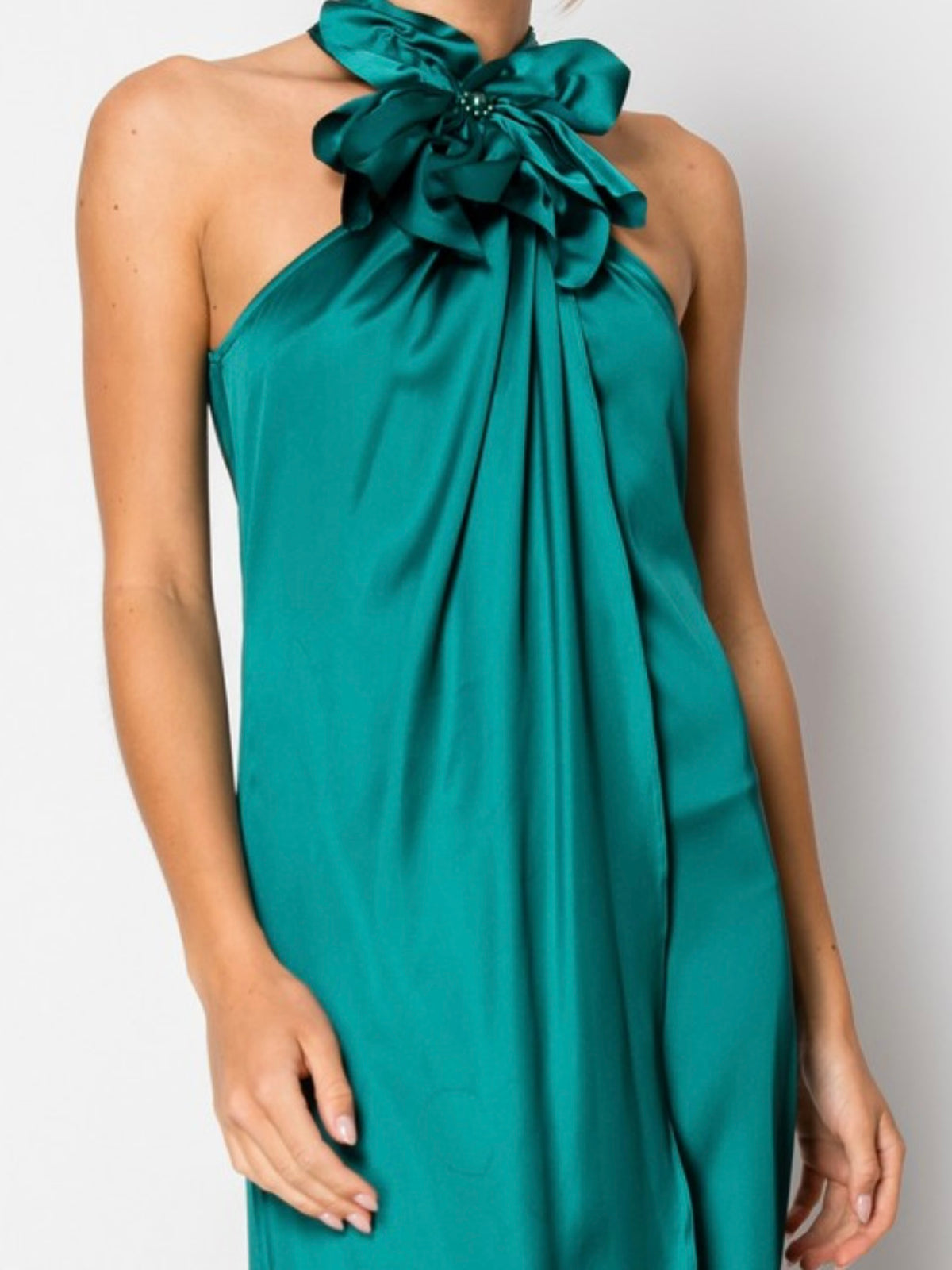 Beautiful Green Satin Floral Wrap Maxi Dress Ah L La Lifestyle Boutique Beautiful Green Satin Floral Wrap Maxi Dress Ah L La Lifestyle Boutique