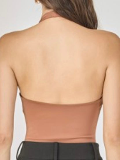 Chocolate Halter Bodysuit