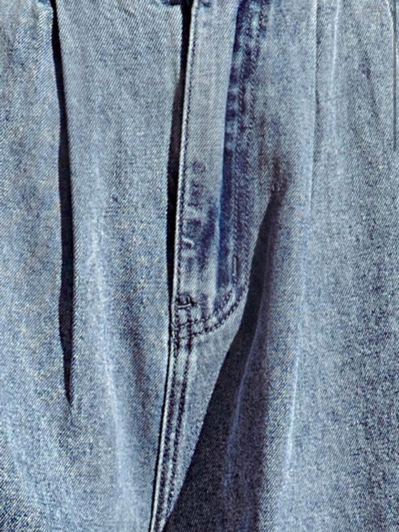 Folded Waistband Highwaist Denim