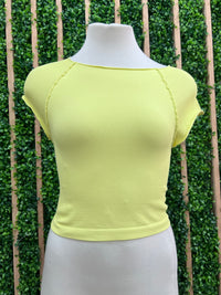 Exposed Seam Basic Crop Top