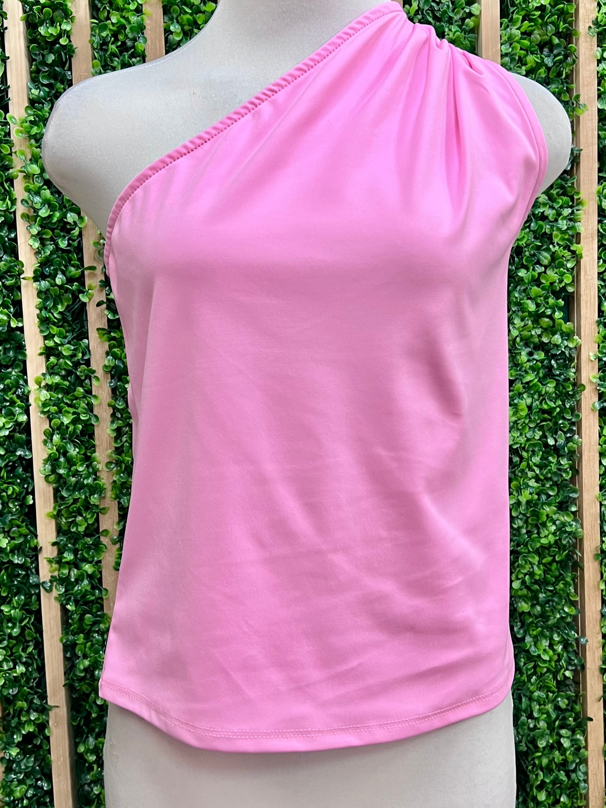 Pleated One Shoulder Top