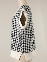 IVory Houndstooth Vest