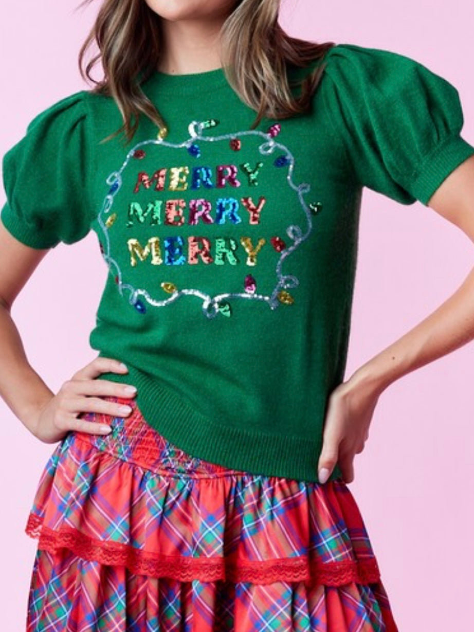 Merry Merry Sequin Knit Sweater