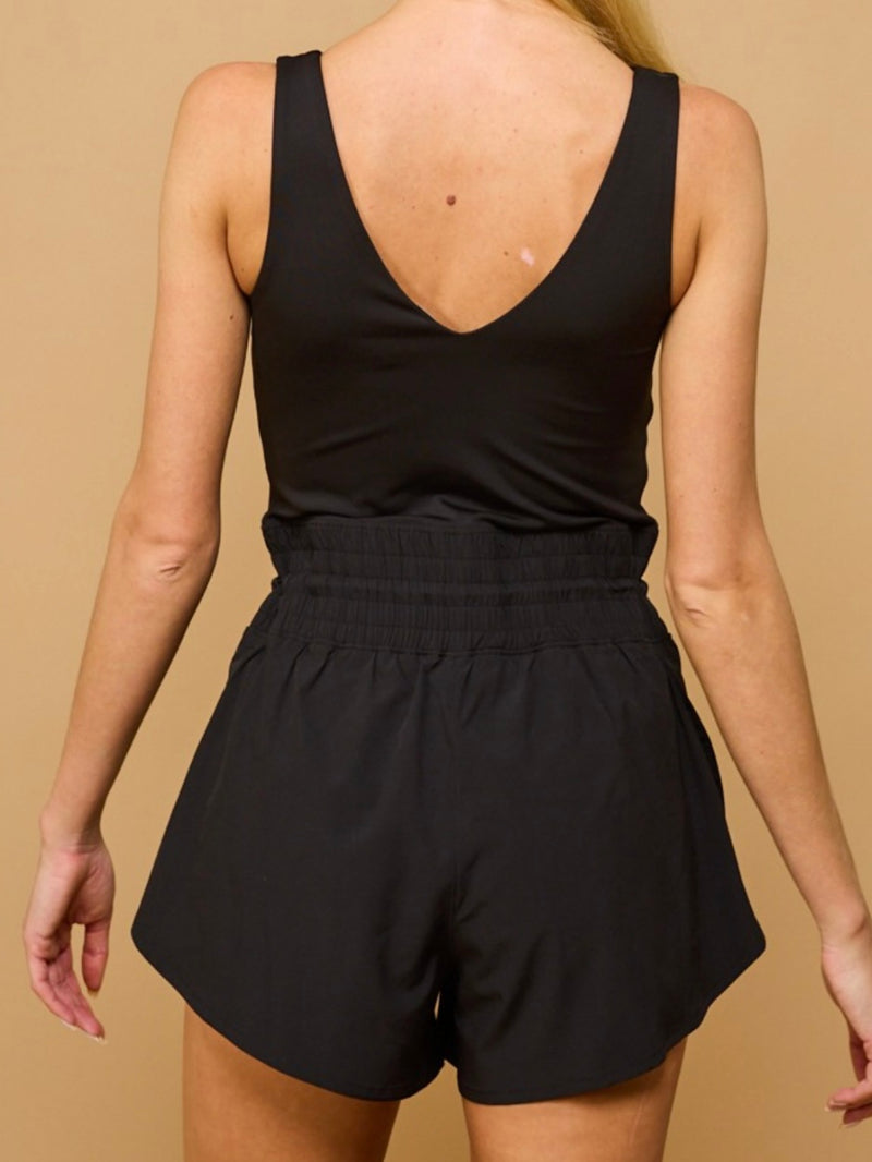 Black Cutout Detail Sporty ROmper