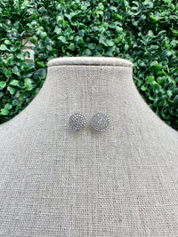 Stone Pave Stud Earrings