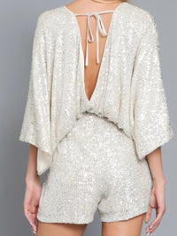 Silver Nude kimono Romper