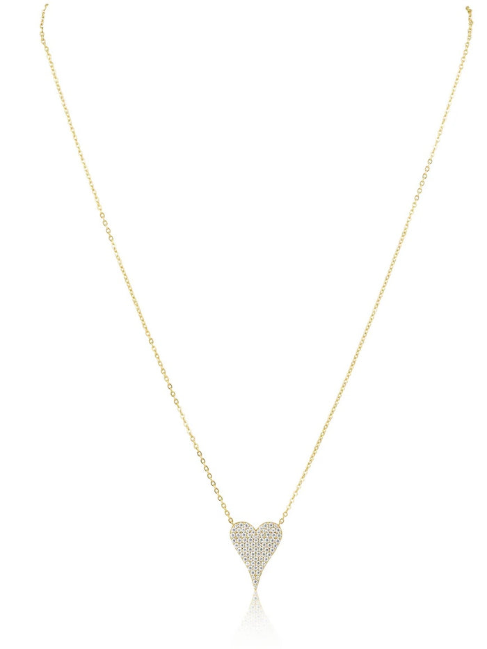 SJ Paved Heart Necklace