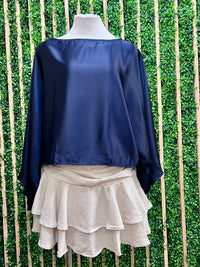 Ecru Layered Flared Skort