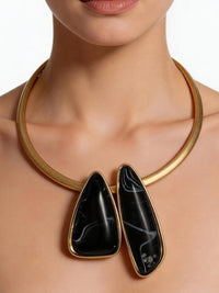 Modern Sculptural Statement Necklace