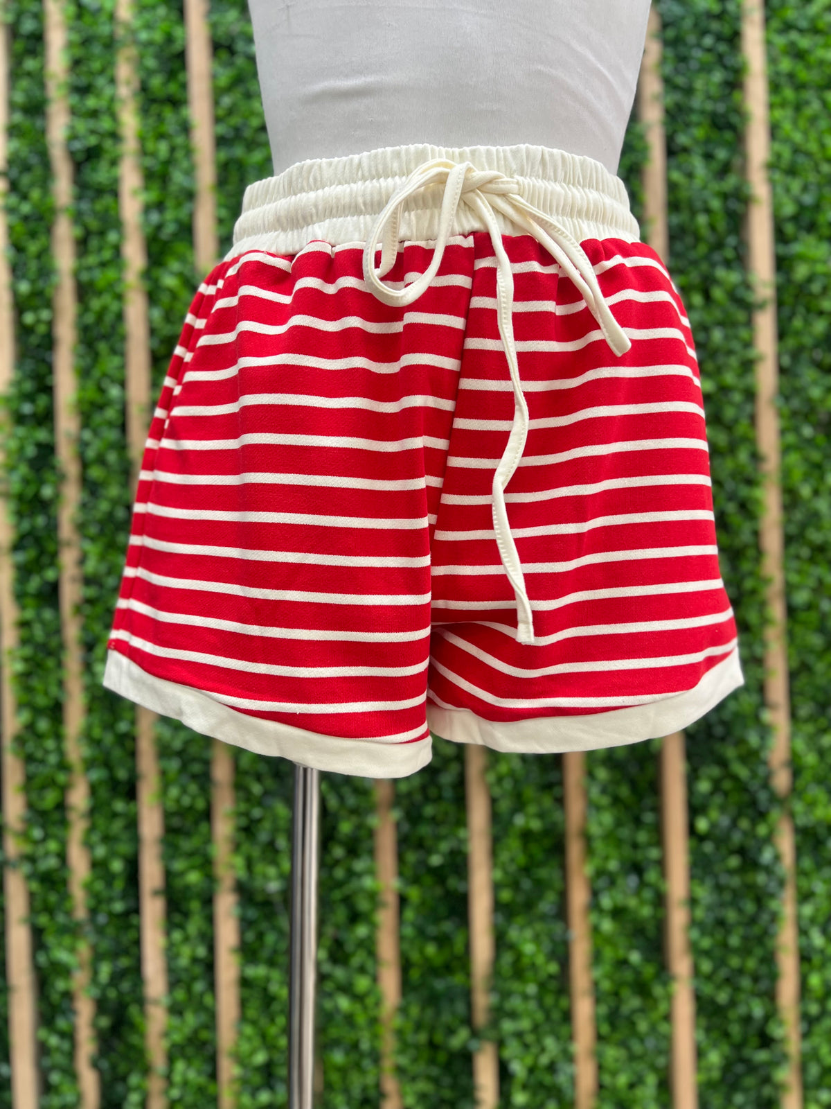 Striped Terry Short Pant Set