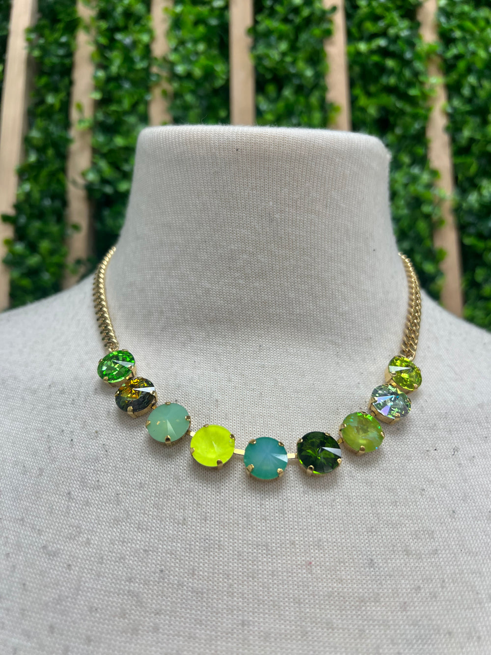 IN STOCK Clear & Gold Mini Sofia Necklace - Tova