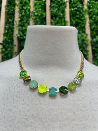 Mini Sofia Metallic Mix Crystal Necklace