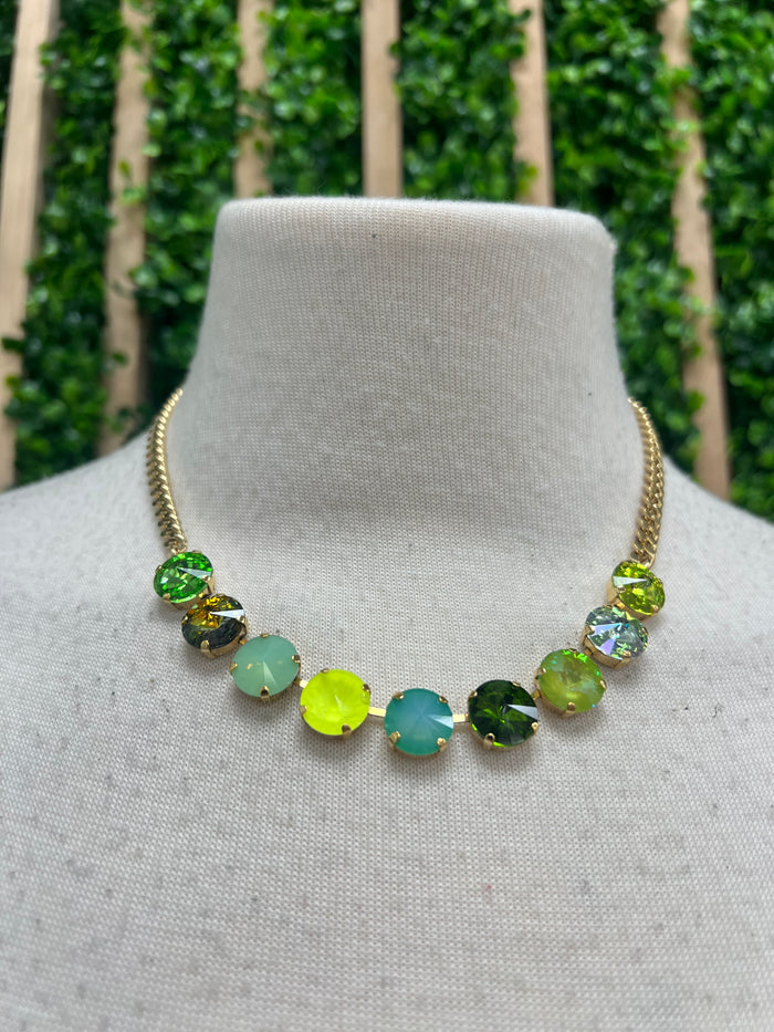 Mini Sofia Metallic Mix Crystal Necklace