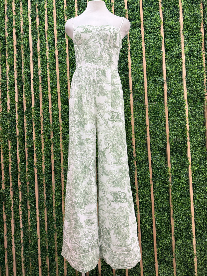 Dior Inspired Floral Pattern Jumpsuit