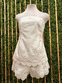 Embroidered Square Short
