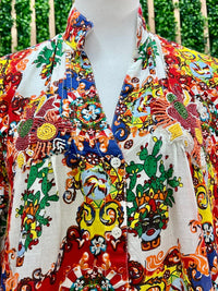 Italy Print Mix Short Dress