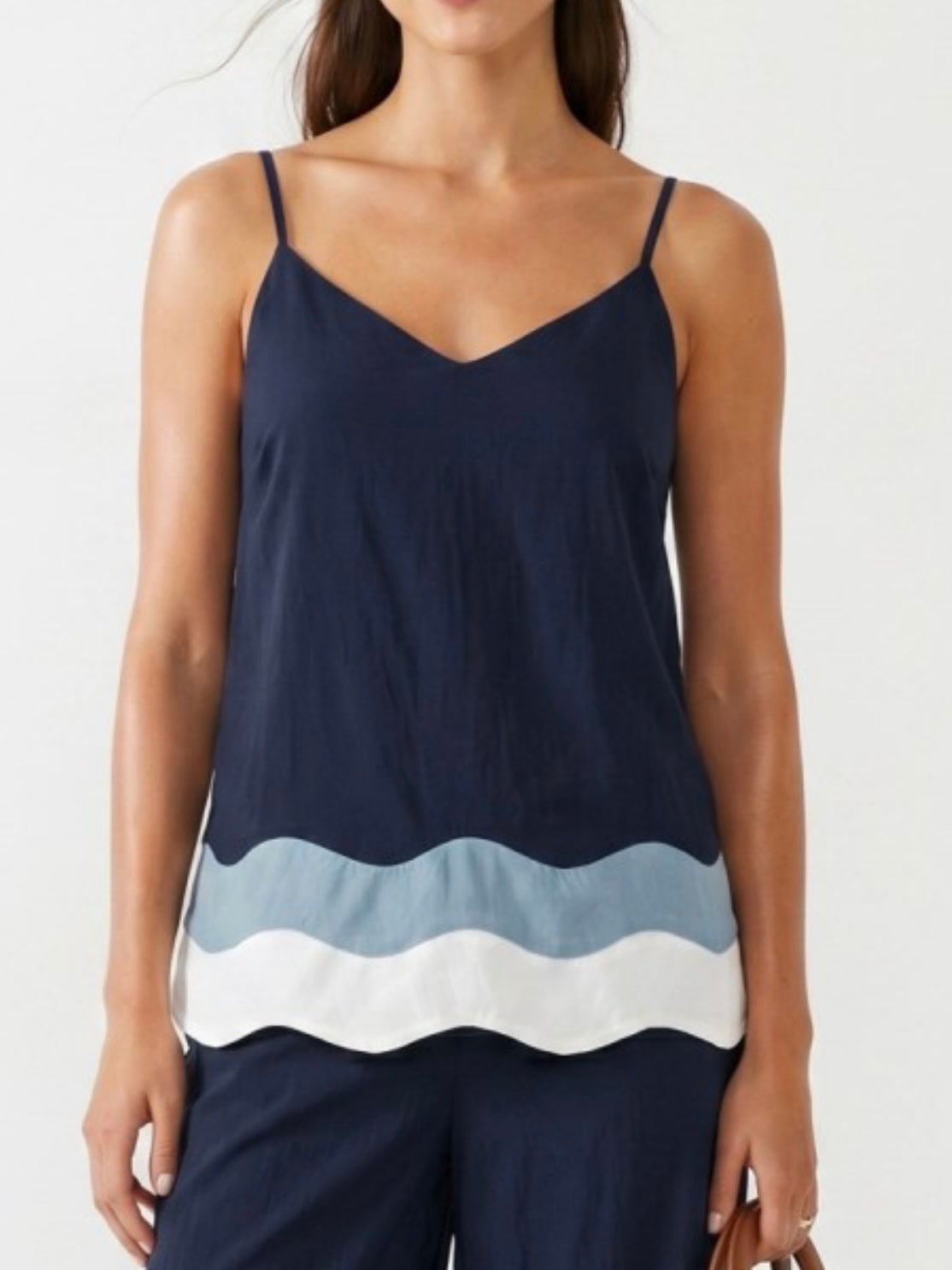 Colorblock Scallop Hem Cami