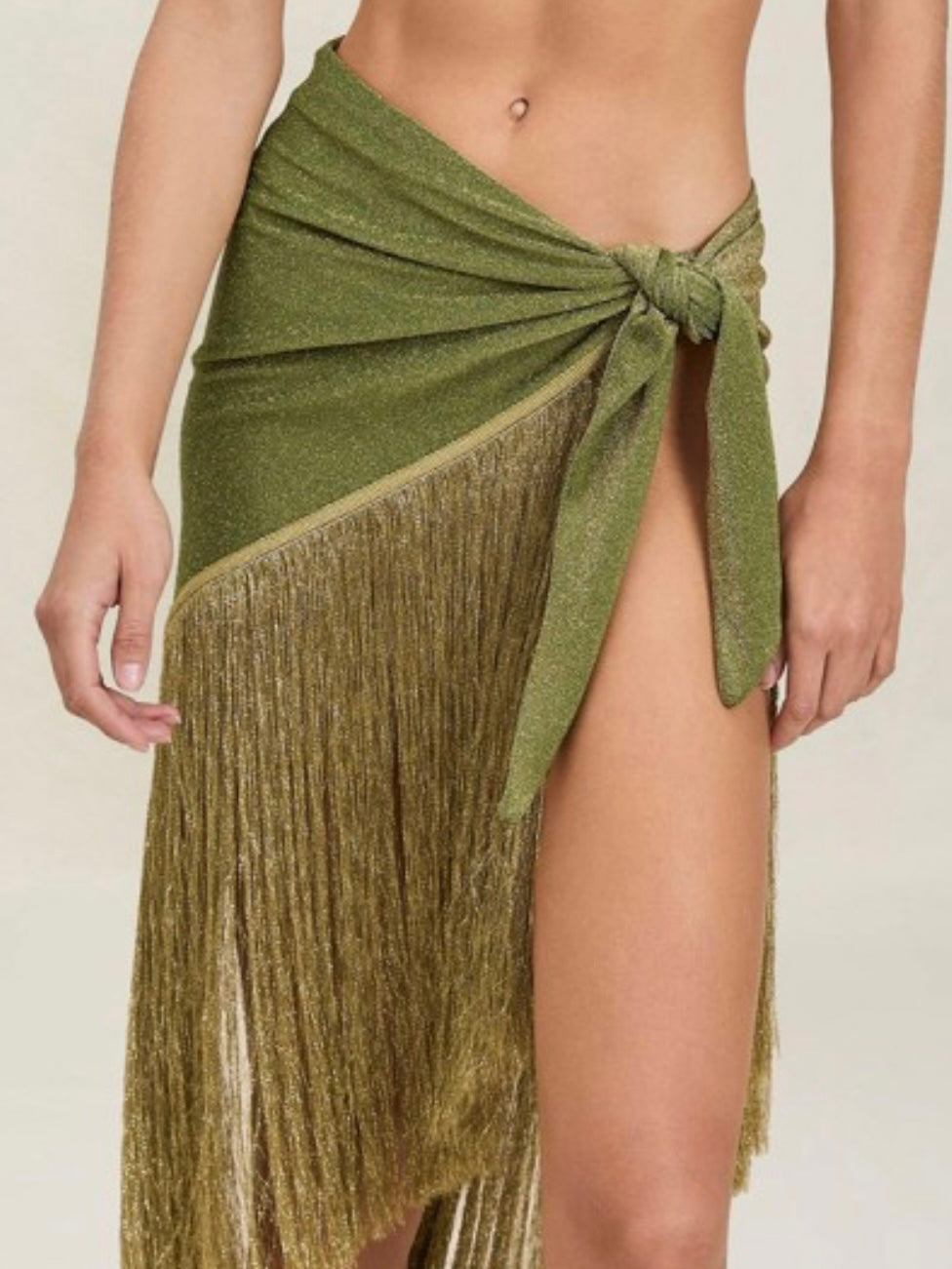 Metallic Fringe Multi Purpose Halter Top | Statement Going-Out Top