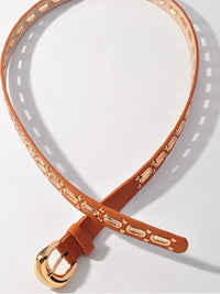 Metal Oval Details Belt