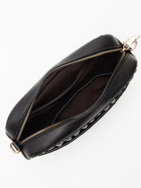 Textured Crossbody Bag with Chain Strap