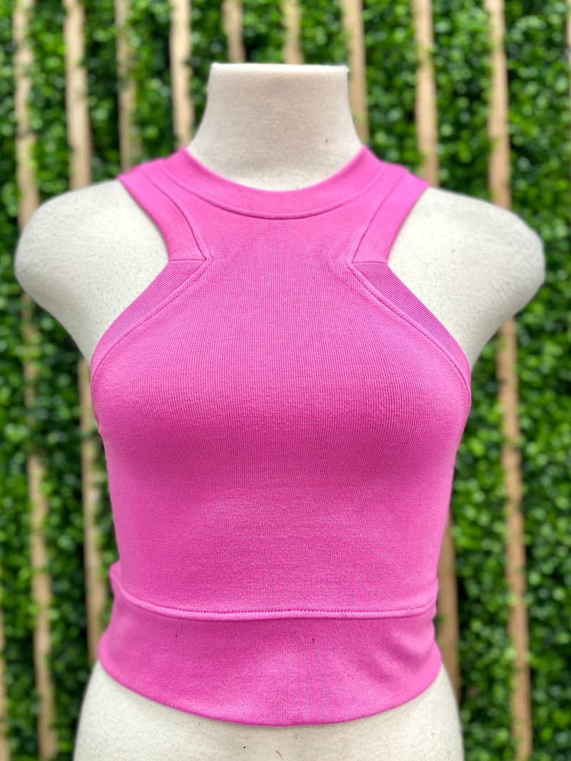 Triangular Banded Crop Top