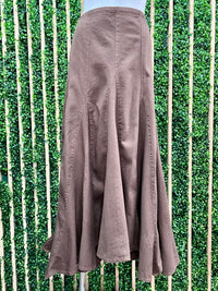 Flared Denim Maxi Skirt