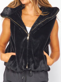 Faux Fur Hooded Vest