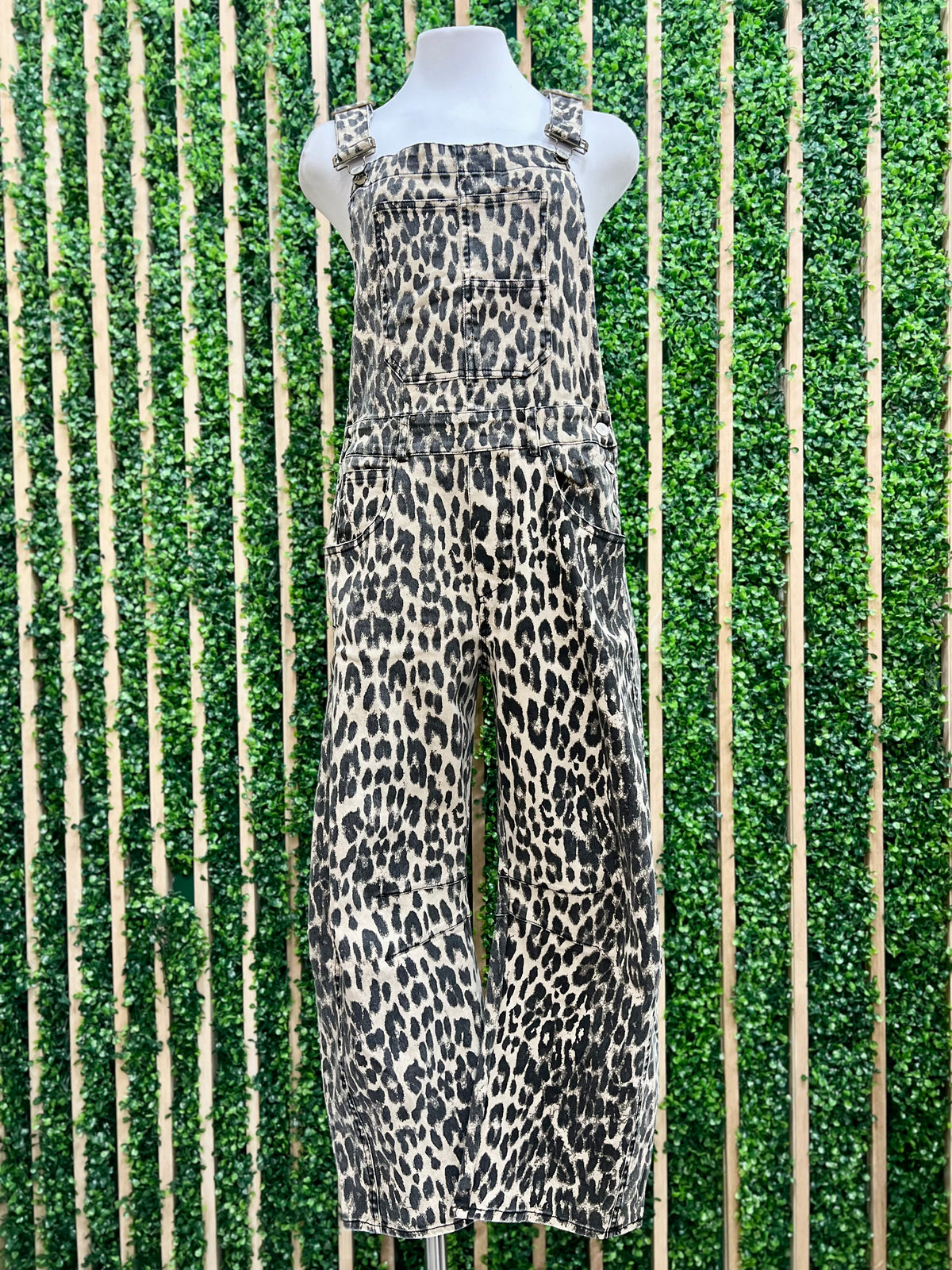 Leopard Printed Barrel Overall