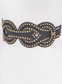 Knot Metal Studded Elastic Belt